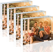 12,7x17,8 cm Magnetischer Acrylrahmen 4er Set Floating Bilderrahmen
