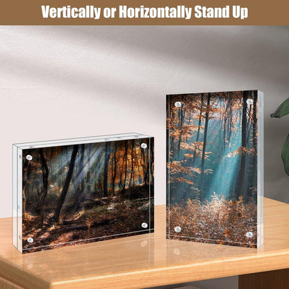 Acrylic Floating Magnetic Photo Frame Set 4 Pack 15x10 cm