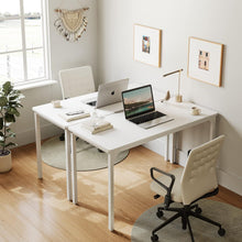 Kleiner Schreibtisch PC Tisch Weiß Industriedesign 100 x 48