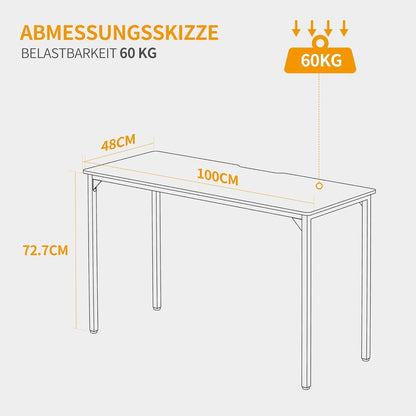 Kleiner CubiCubi Schreibtisch Industriedesign 100x48x75 cm Büro PC