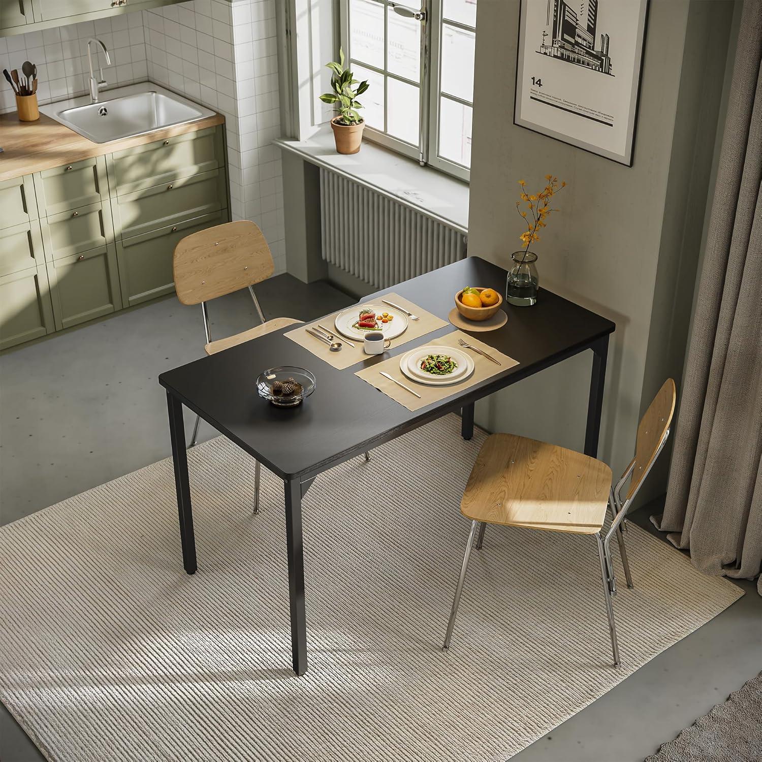 Kleiner CubiCubi Schreibtisch Schwarz 100x48x75 cm Industriedesign