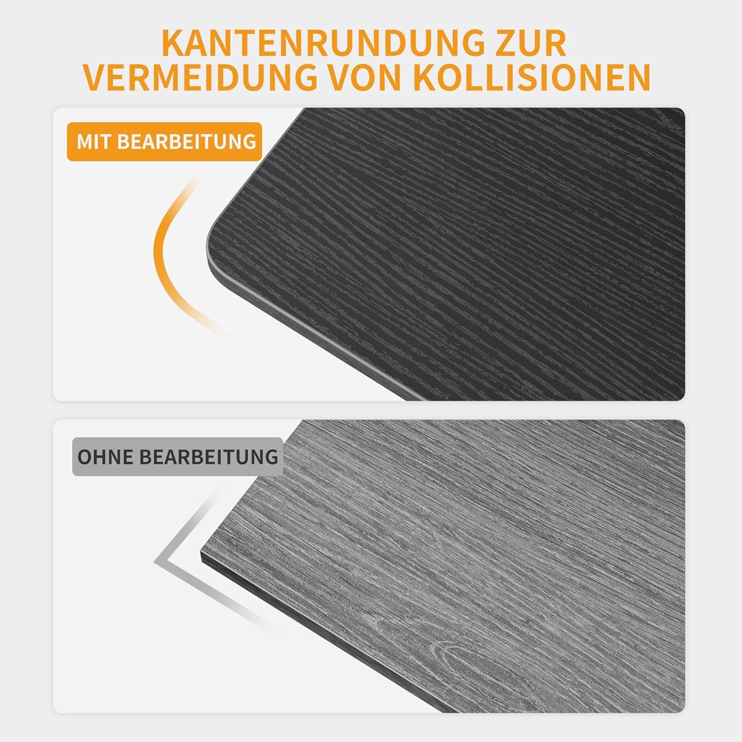 Schreibtisch Klein 100x48x75 cm PC Tisch Schwarz Industriedesign