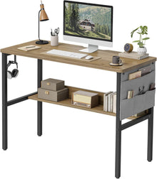Moderne CubiCubi Schreibtisch Espresso 96x40 cm Stabil