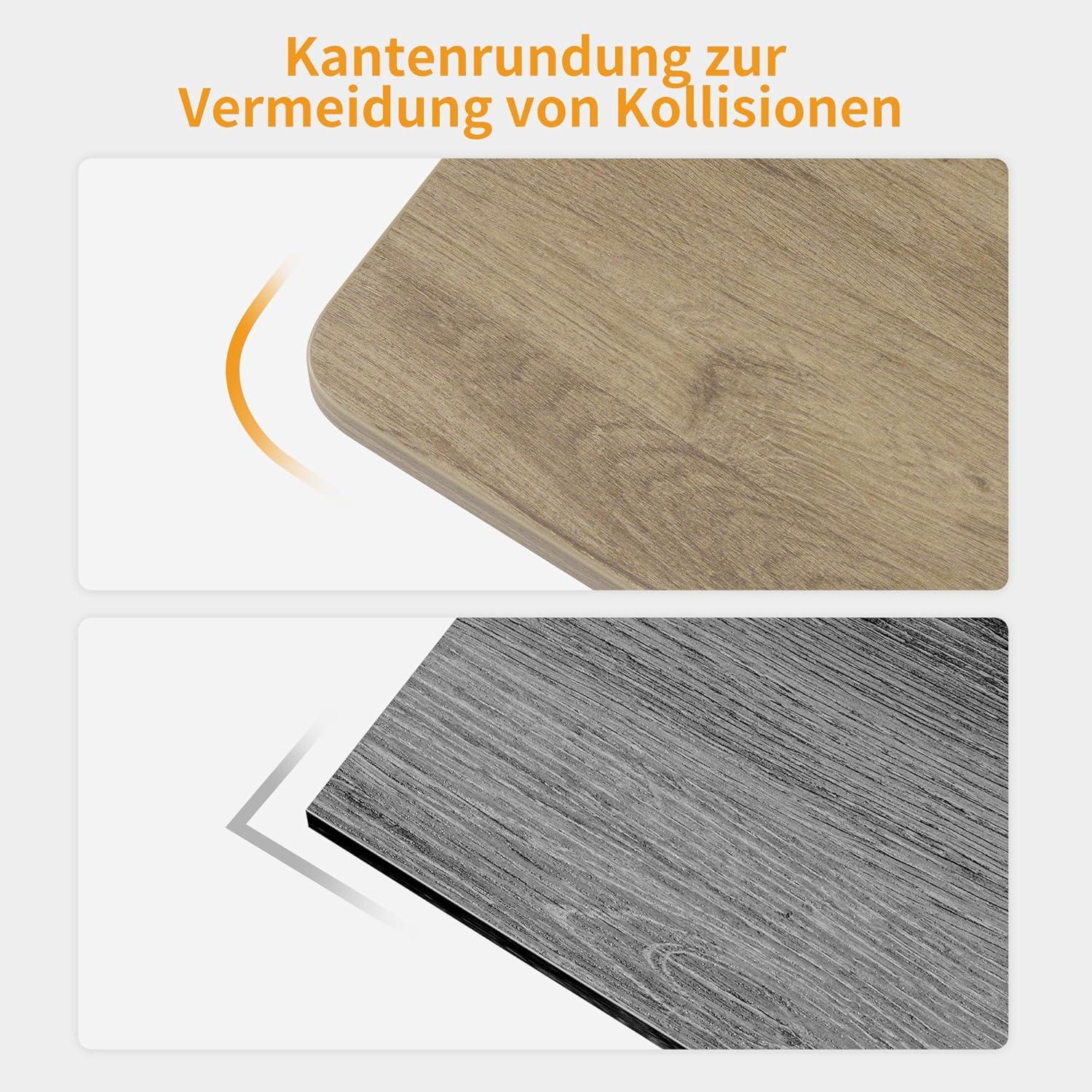 Schreibtisch CubiCubi 96x40 cm Computertisch Klein Stabil Espresso