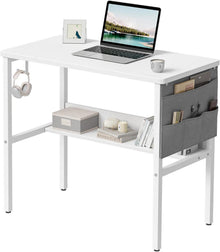 Modern CubiCubi Schreibtisch 80x40 cm Weiß Stabil & Robust