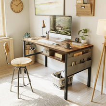 CubiCubi Schreibtisch 80x40 cm Braun Stabil & Modern
