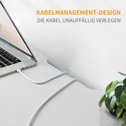 Moderne CubiCubi Schreibtisch Klein Weiß 80x40x75 cm Arbeitszimmer Büro_PC Tisch