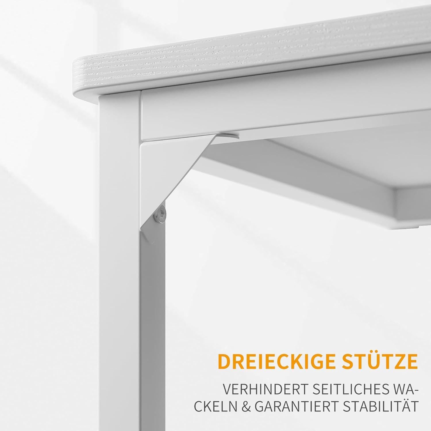 Moderne CubiCubi Schreibtisch Klein Weiß 80x40x75 cm Arbeitszimmer Büro_PC Tisch