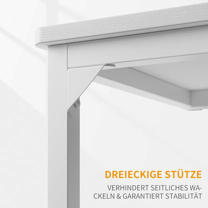 Moderne CubiCubi Schreibtisch Klein Weiß 80x40x75 cm Arbeitszimmer Büro_PC Tisch