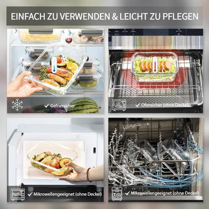 Glas-Frischhaltedosen Set 18-teilig für Meal Prep