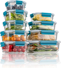 Glas-Frischhaltedosen Set Meal Prep Boxen 18-teilig BPA-frei