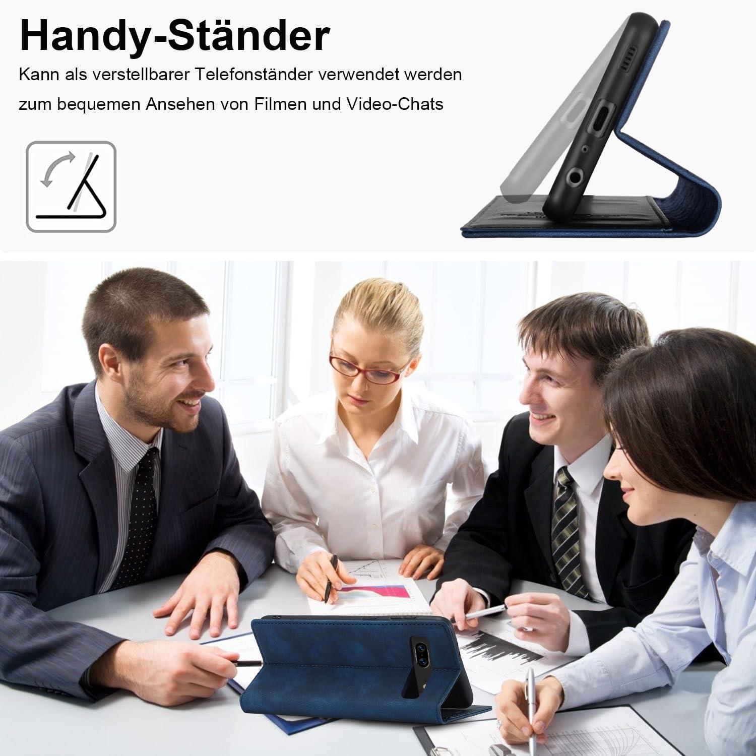 Rosa Handyhülle Google Pixel 8 Pro Leder Wallet Schutzhülle