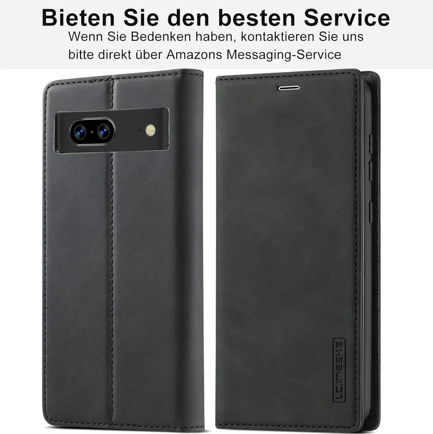 Ailicici Google Pixel 8 Pro Hülle Leder Schutzfolie Klappbar Flip