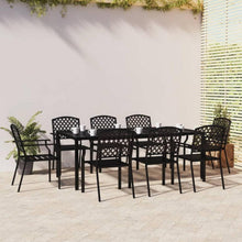 vidaXL Garten Essgruppe 9-TLG. Anthrazit Stahl