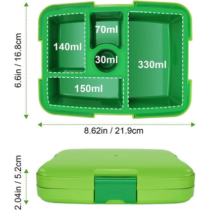 IJIAMY Lunchbox Kinder mit Fächern Auslaufsicher Bento Box