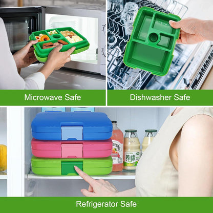 IJIAMY Lunchbox Kinder mit Fächern Auslaufsicher Bento Box