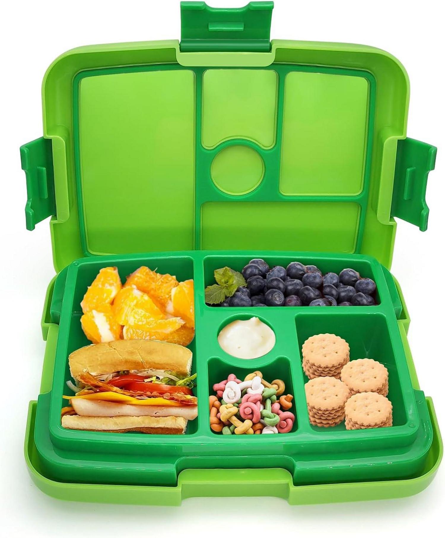 Brotdose mit Fächern Auslaufsicher Bento Lunchbox für Kinder