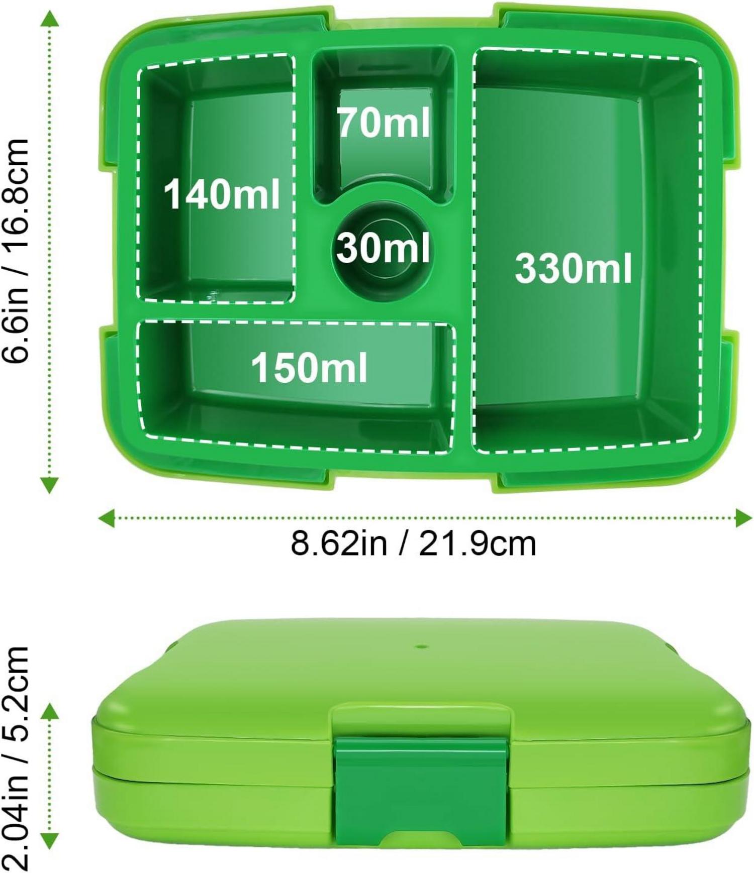 IJIAMY Lunchbox Kinder mit Fächern Auslaufsicher Bento Box