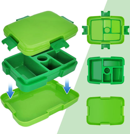 Brotdose mit Fächern, Auslaufsicher, BPA-frei, Mikrowellengeeignet