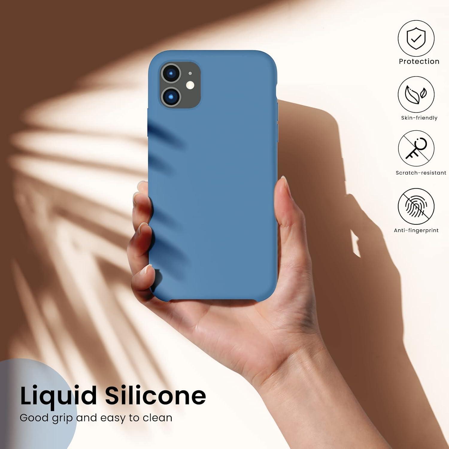 ORNARTO Silikon Case für iPhone 11 - Ultra Dünn & Flüssig - Blau - Handyhülle 6,1 Zoll - Schutz 2019