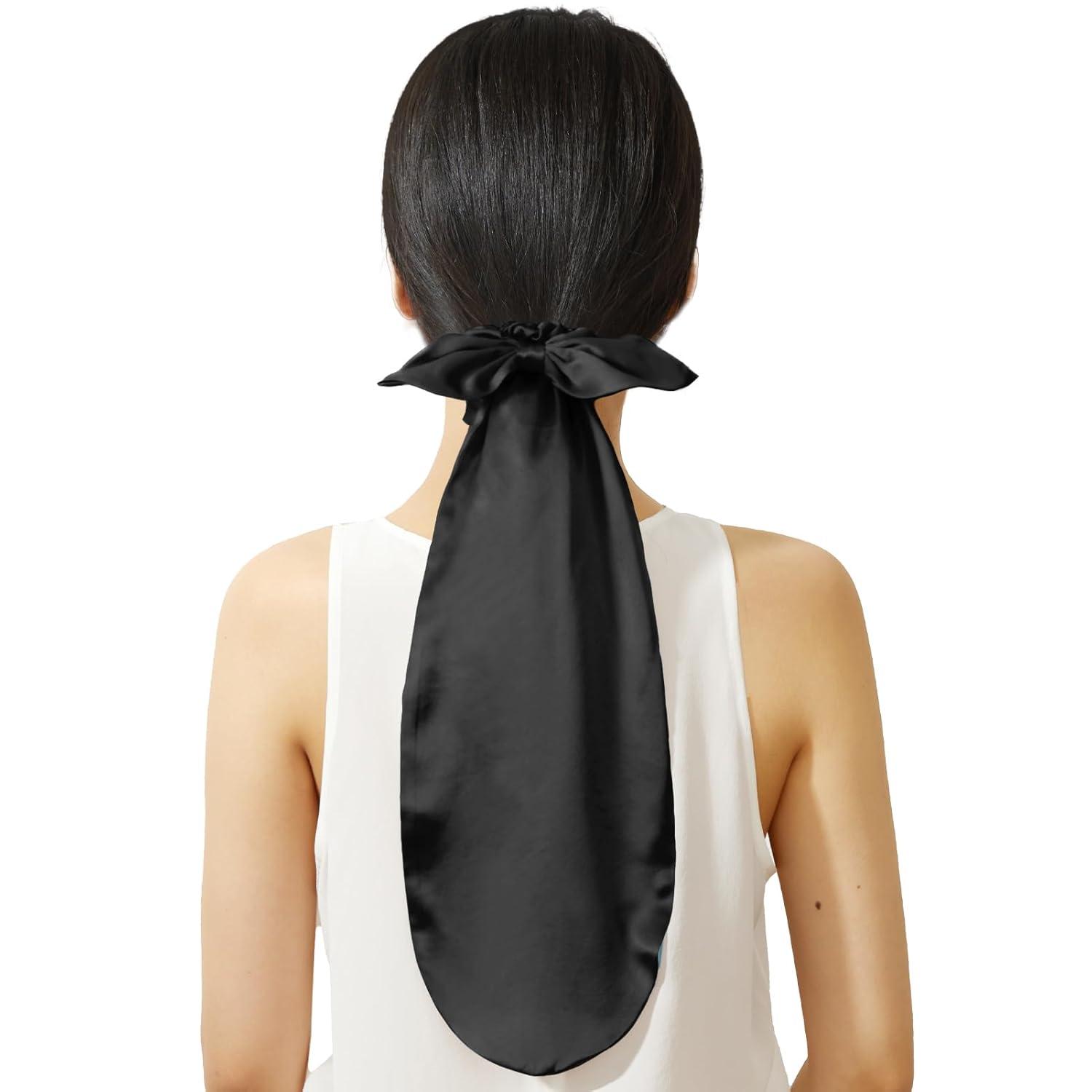 Seide Mütze Scrunchies 2-in-1 Haargummis einstellbar