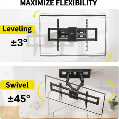TV Wandhalterung Schwenkbar 37-75 Zoll Neigbar Ausfahrbar