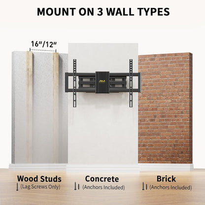TV Wandhalterung Schwenkbar 37-75 Zoll Neigbar Ausfahrbar