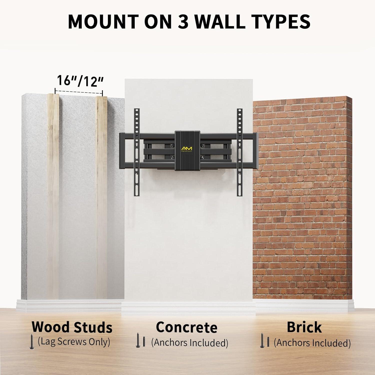 TV Wandhalterung Schwenkbar Neigbar Ausfahren 37-75 Zoll 45kg VESA
