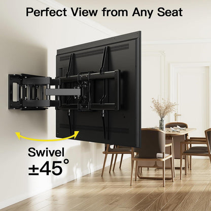 TV Wandhalterung Schwenkbar für 37-75 Zoll Fernseher Neigbar Ausfahren 45kg