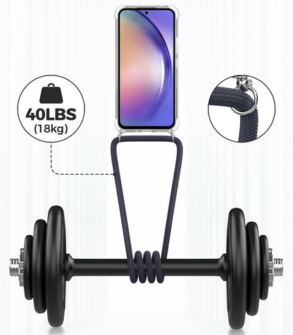 Handykette Hülle für Samsung Galaxy A54 5G - Stoßfest - Dunkelgrau