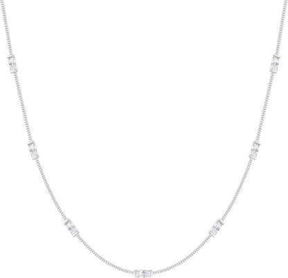 Echte 925 Sterling Silber vergoldete Damen Geburtsstein Halskette