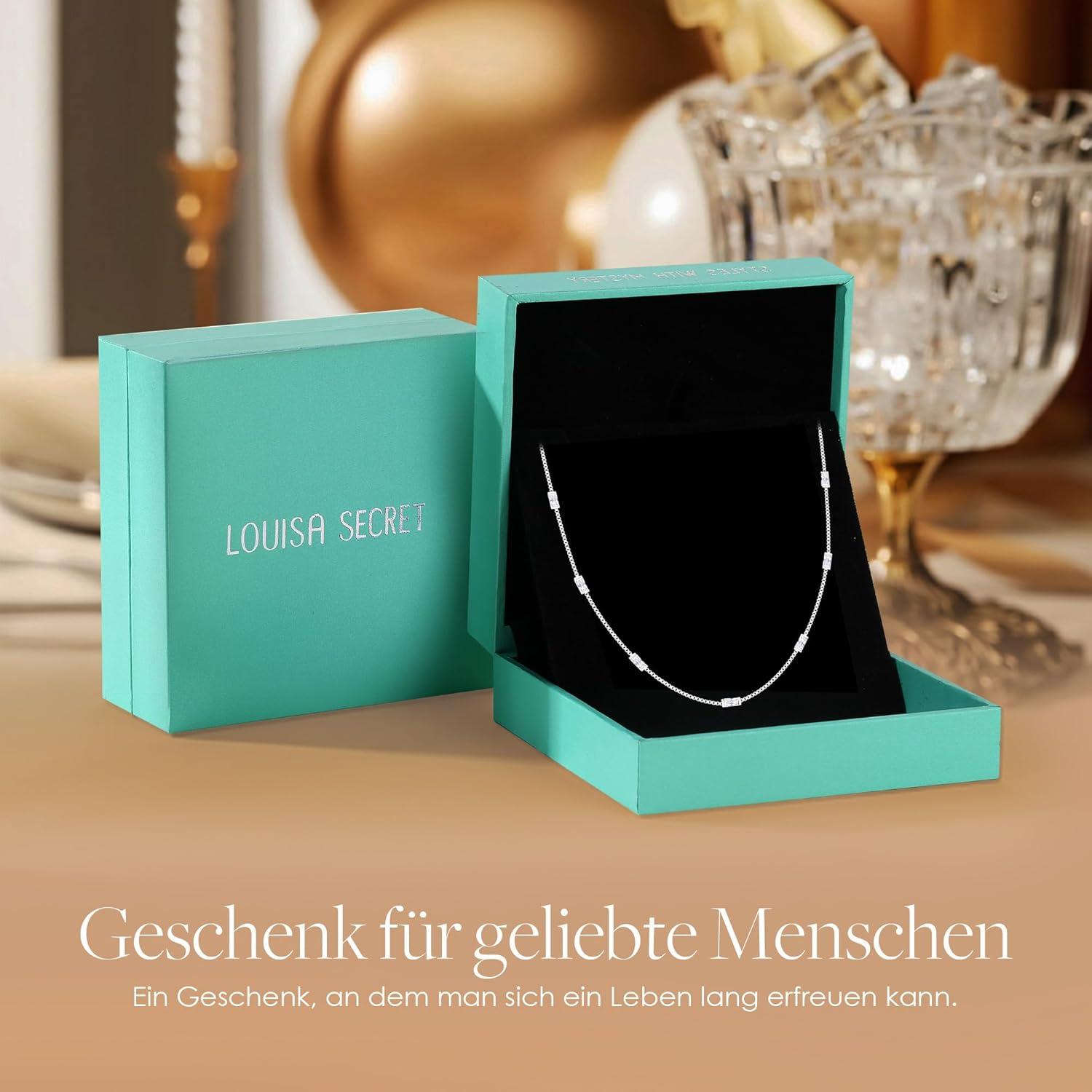Kette Damen 925 Sterling Silber Vergoldet Halskette Geburtsstein
