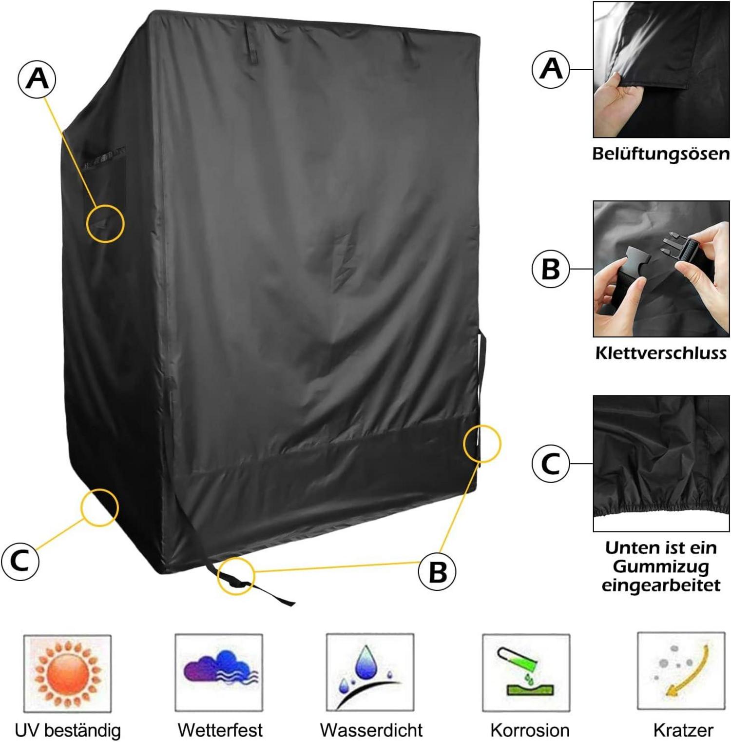 Strandkorb Schutzhülle 600D Oxford 2 Sitzer 110cm 120cm