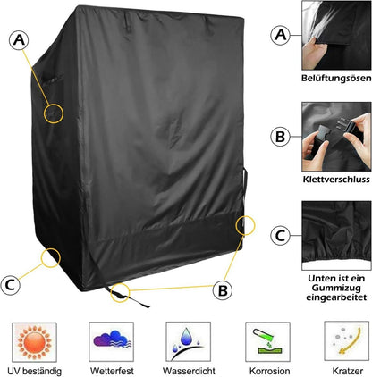 Strandkorb Schutzhülle 600D Oxford 2 Sitzer 110cm 120cm