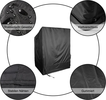 Schutzhülle für Strandkorb 2 Sitzer Winterfest 600D Oxford 110cm 120cm