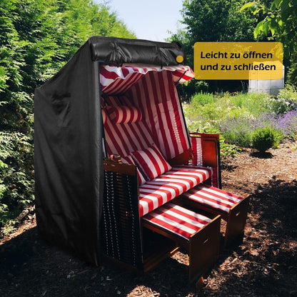 Schutzhülle für Strandkorb 2 Sitzer Winterfest 600D Oxford 110cm 120cm