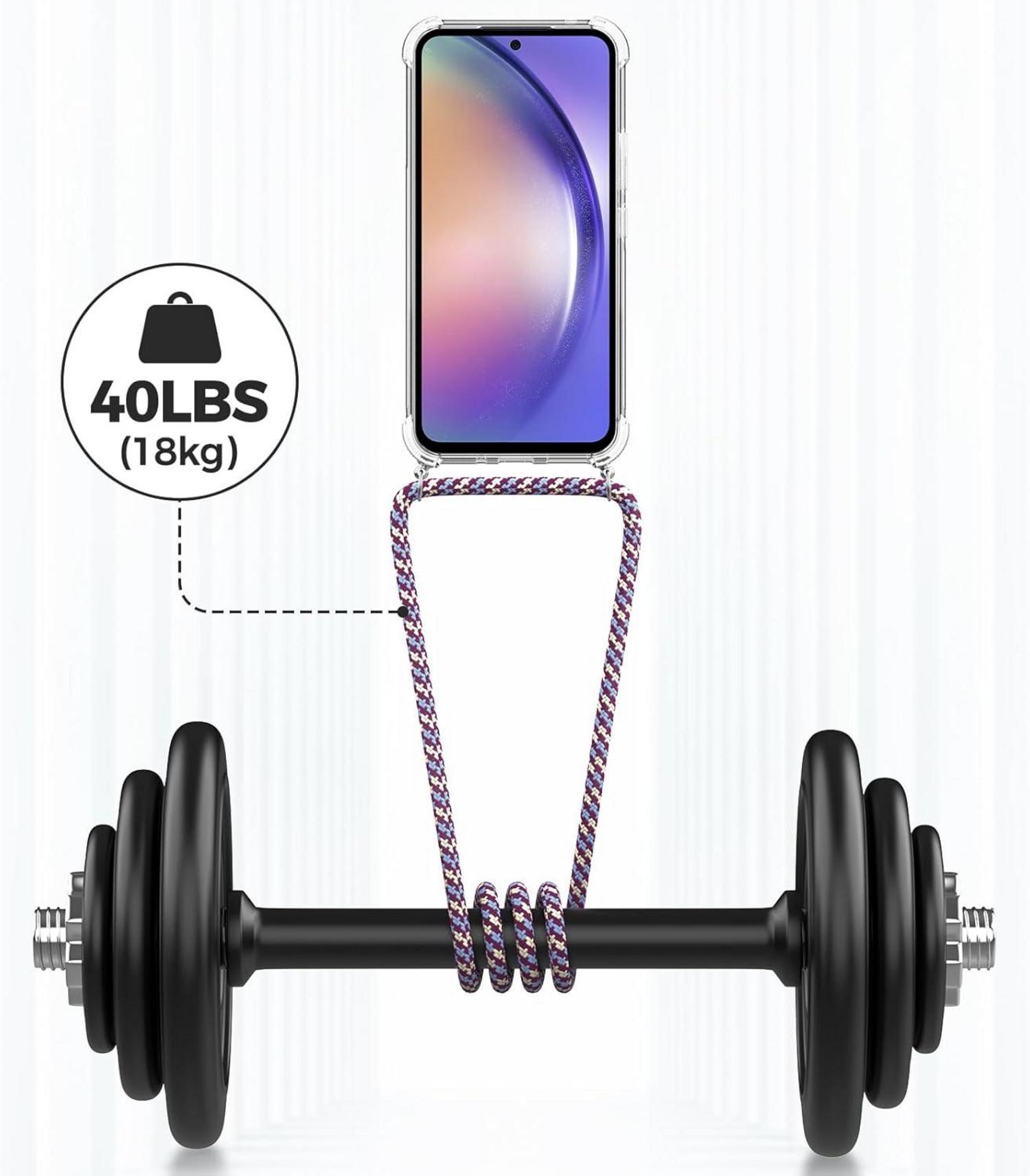 Handykette Samsung Galaxy A54 5G Hülle Band Stoßfest Kameraschutz Bordeaux