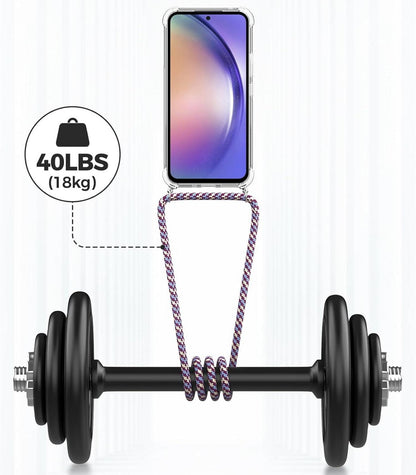 Handykette Samsung Galaxy A54 5G Hülle Band Stoßfest Kameraschutz Bordeaux