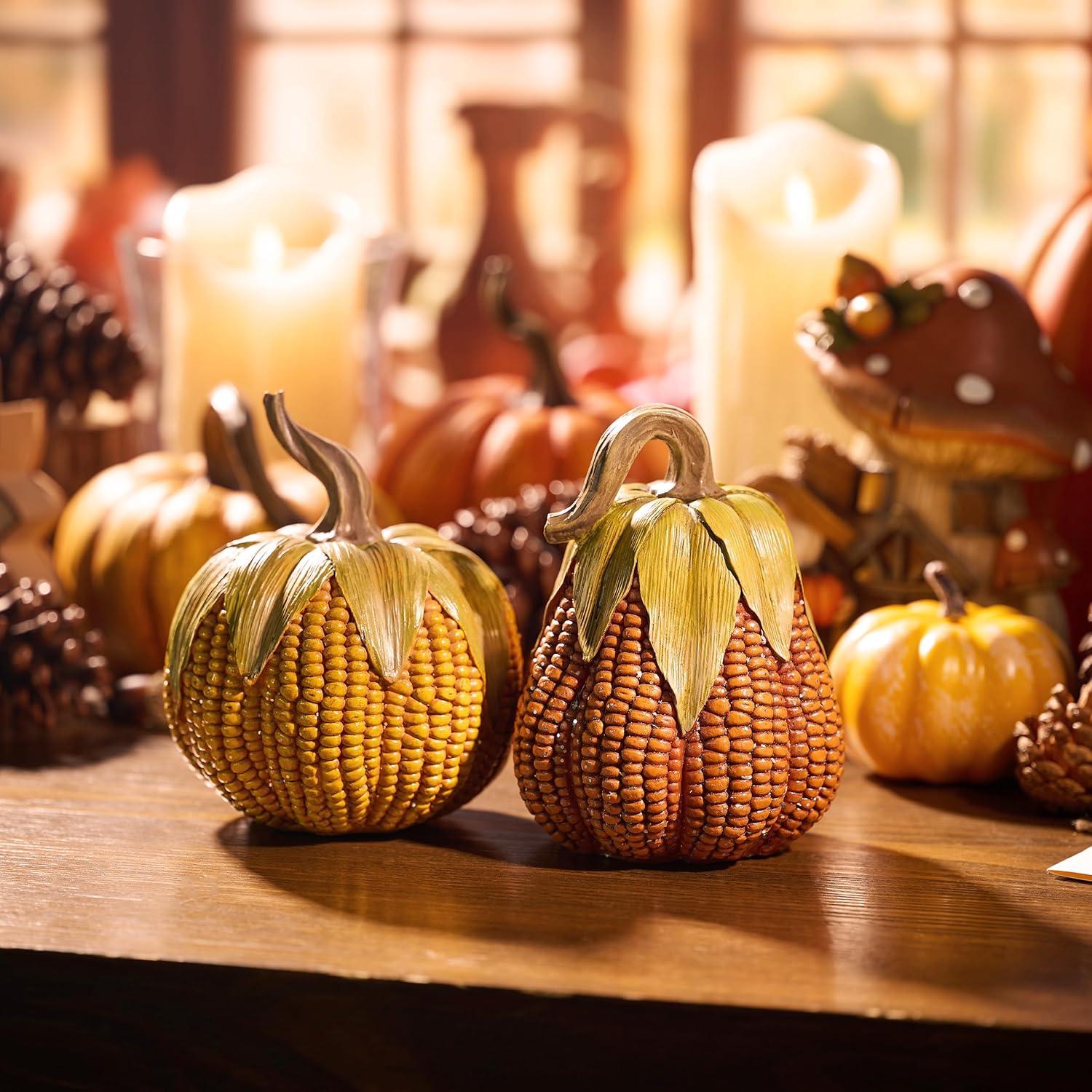 Herbstdeko Kürbis Set für Halloween Deko, Simulation