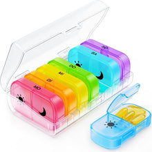 Tablettenbox 7 Tage Morgens Abends Pillendose 2 Fächer Handtasche