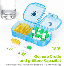 AUVON Tablettenbox 7 Tage 2 Fächer Feuchtigkeitsbeständig