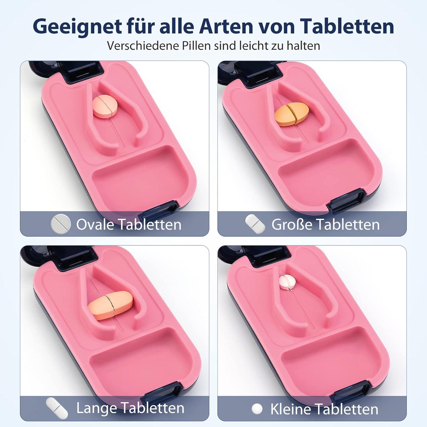 Tablettenteiler für Kleine & Große Tabletten, Pillenteiler