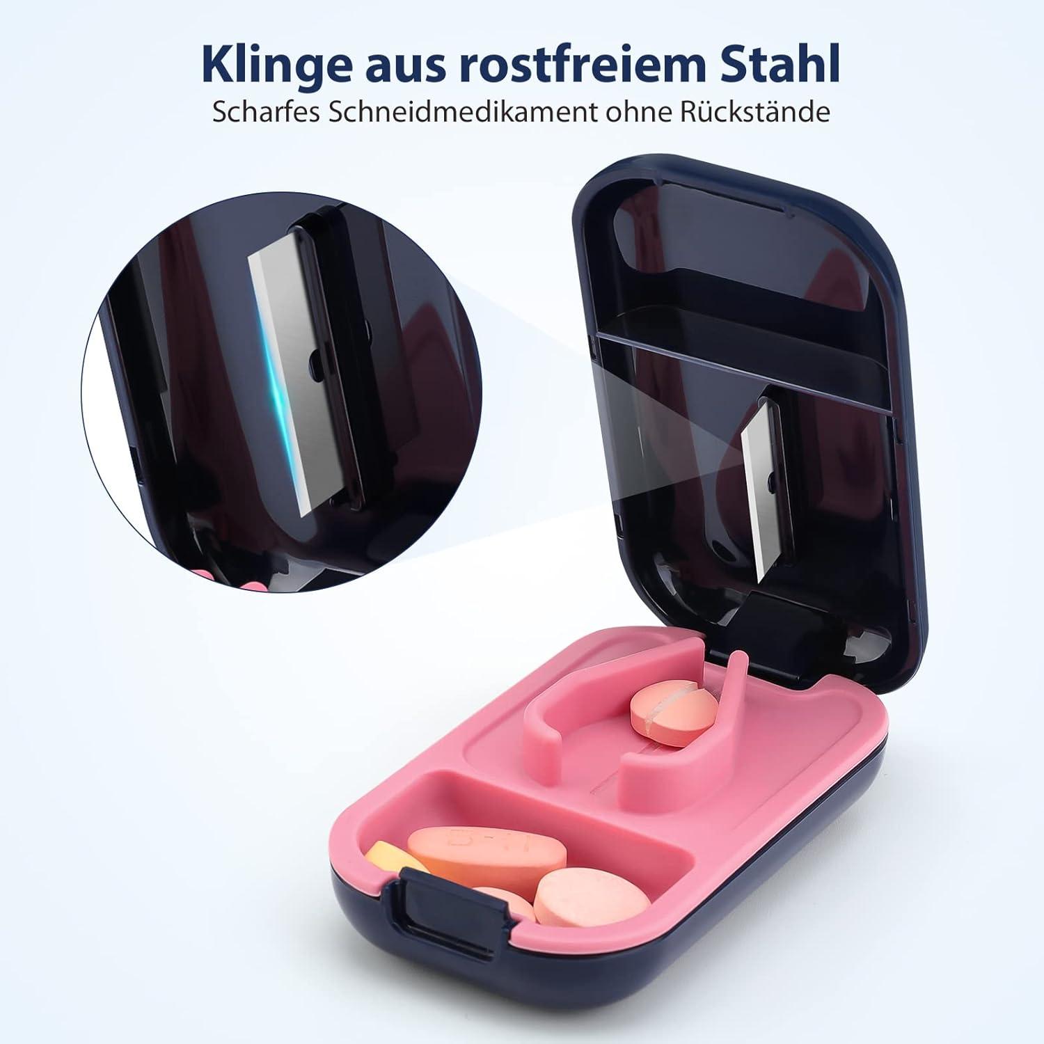 Tablettenteiler für kleine und große Tabletten 100% BPA-freies