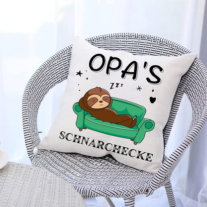 Opa Geschenk Set Socken & Kissenbezug Faultier Thema