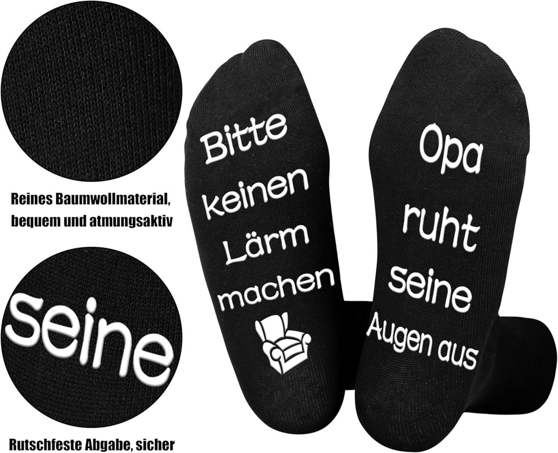 Opa Geschenk Set Faultier Socken Kissenbezug 45x45 Mehrfarbig