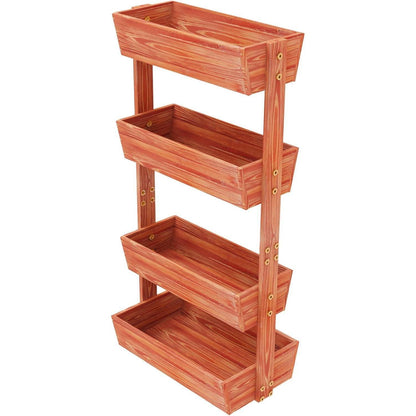 Vertikalbeet Tannenholz Hochbeet 4 Etagen Kräuter Gemüse