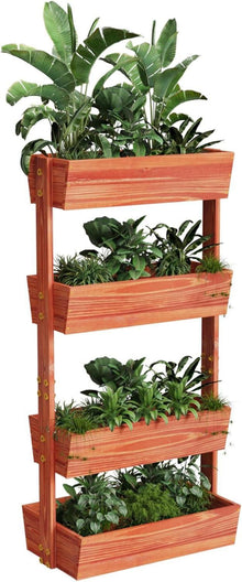 Vertikalbeet Hochbeet Tannenholz 4 Etagen Gemüsebeet Kräuterbeet
