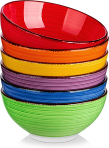 6-teiliges vancasso Steinzeug Schalen Set, bunt - Salat & Pasta