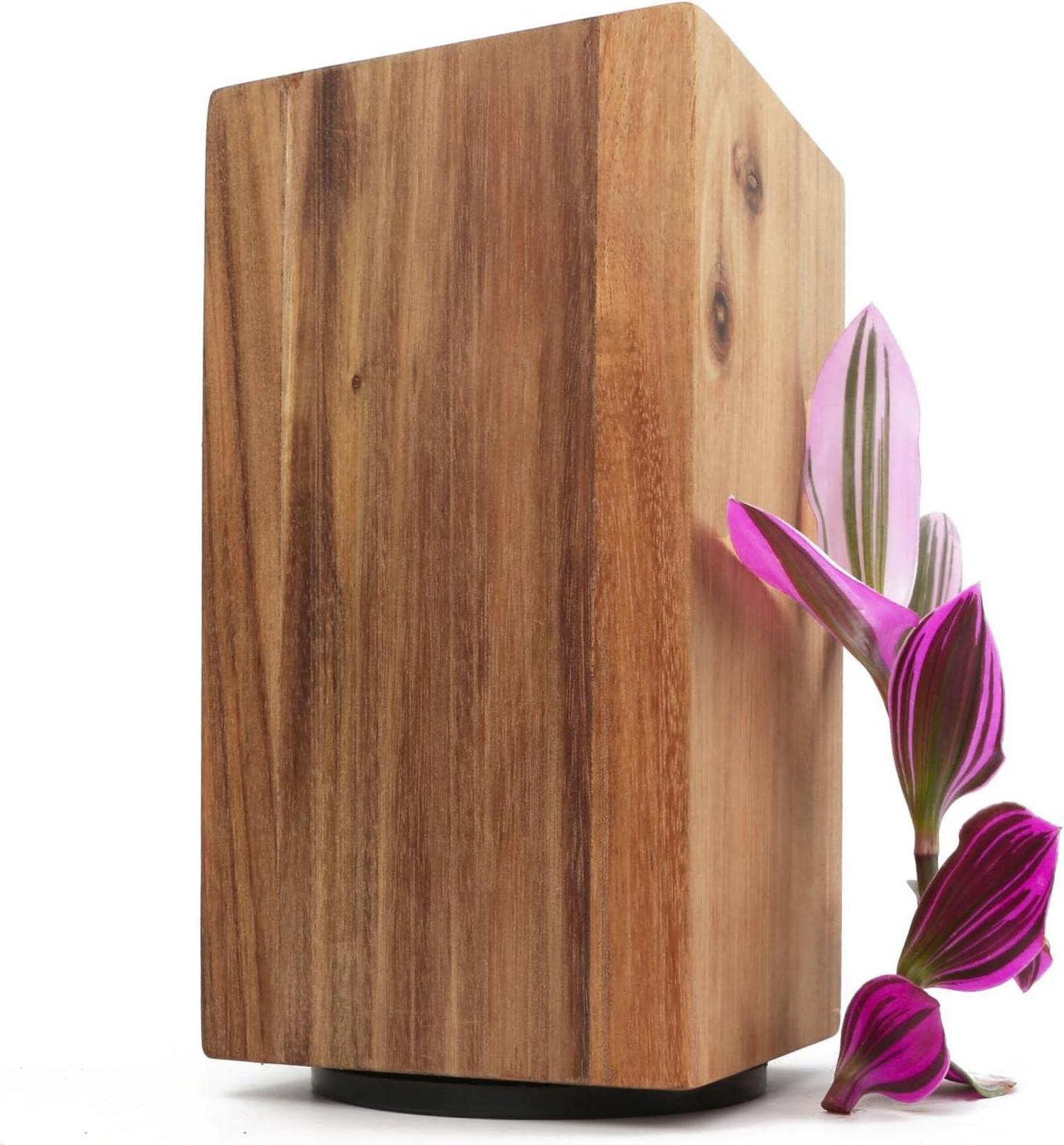 Magnetisches Holz-Messerregal mit Supermagneten, 360° drehbar