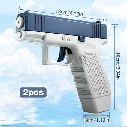 2er Set Mini Wasserpistole Kunststoff Blau für Kinder